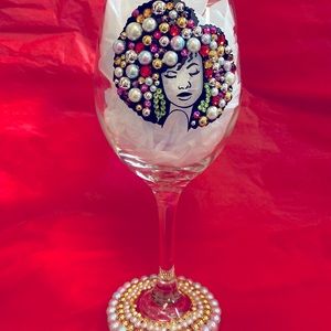 Hand Made DIVA Wine Glass - NEVER USED